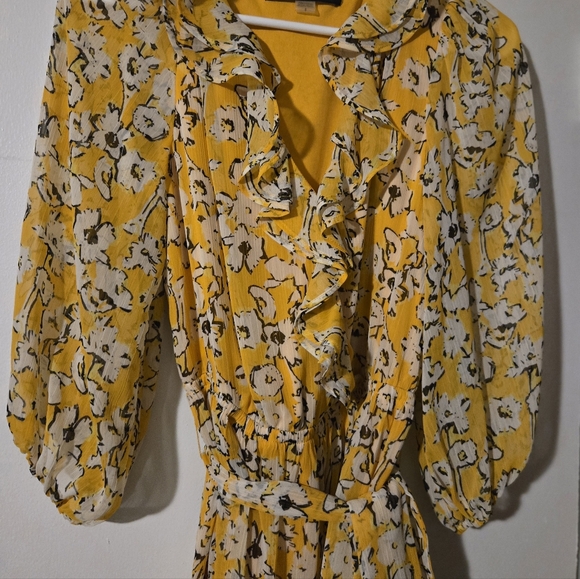 Karl Lagerfeld Yellow Mini Dress SIZE 8 EUC - Picture 7 of 8